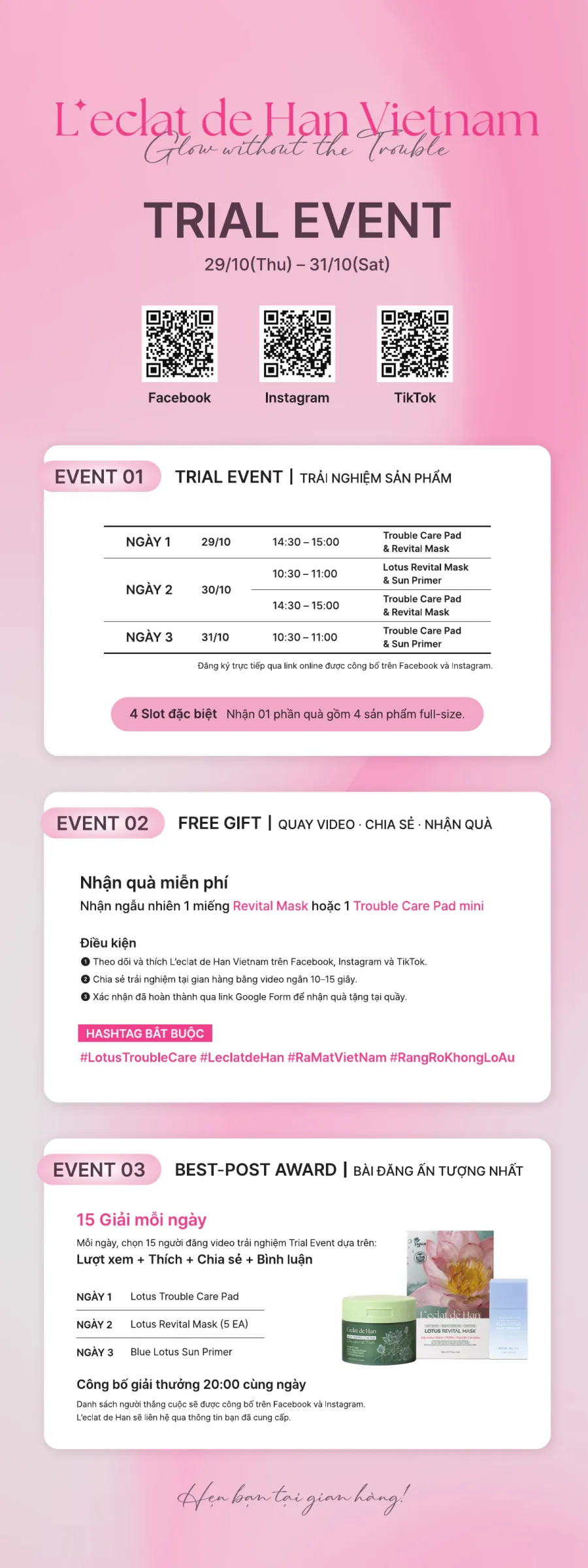L'eclat de Han tham gia K-Beauty Expo Vietnam 2026 (29–31/10 · SECC, TP.HCM · Gian hàng K02)