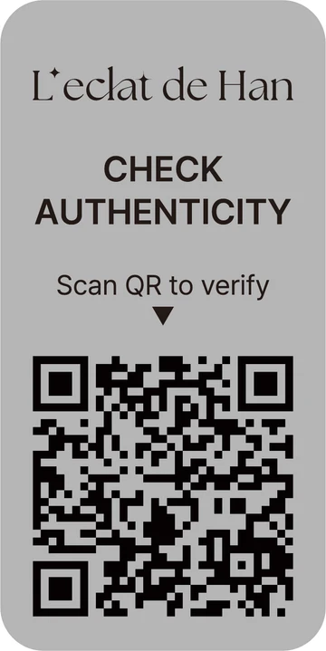 L'eclat de Han CHECK AUTHENTICITY QR label